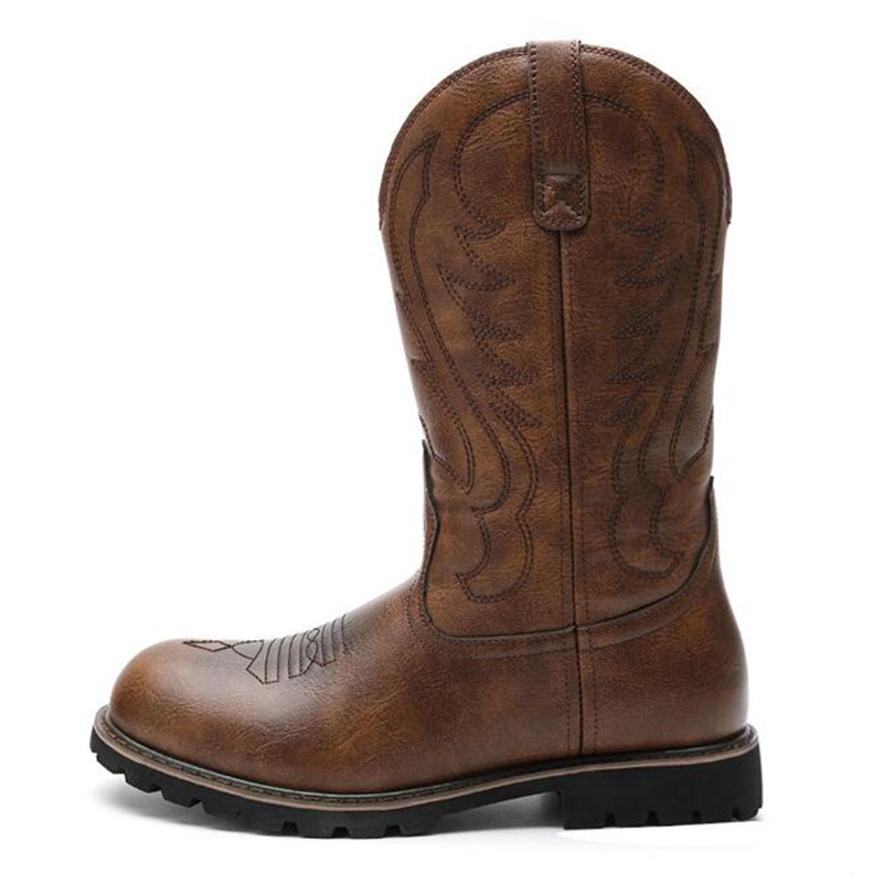 Embroidery Canvas - Fashion Designer Goth Men's Cowboy Boots