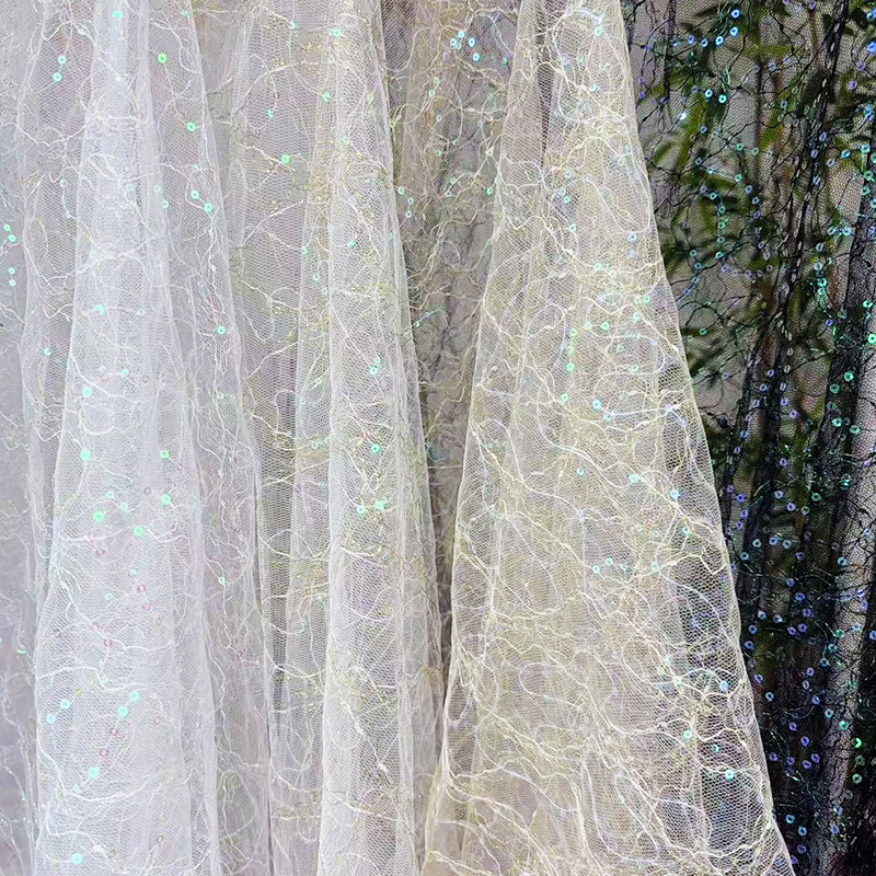 Embroidery Abaya - 4 Colors French Tulle Evening Party