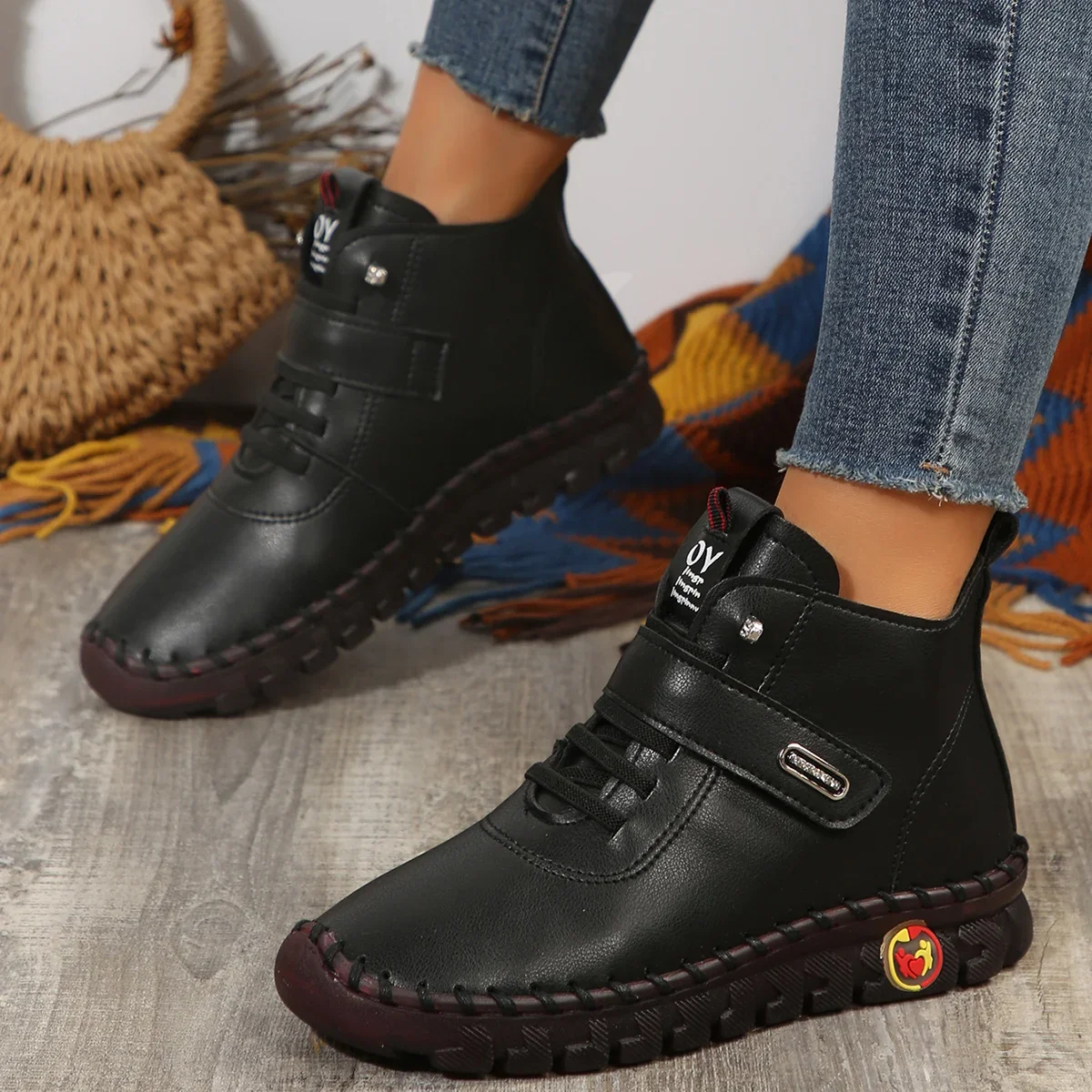 Embroidery Yarn - Boots Woman Winter 2025 New Fur