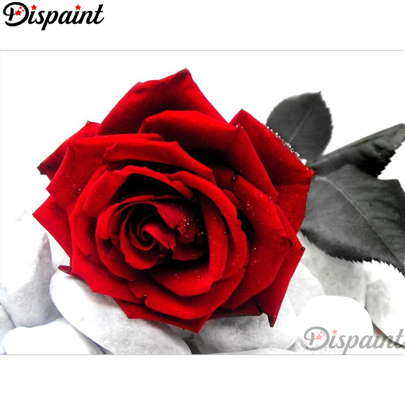 Embroidery Rose Stitch - Dispaint Full Square/Round Drill 5D DIY