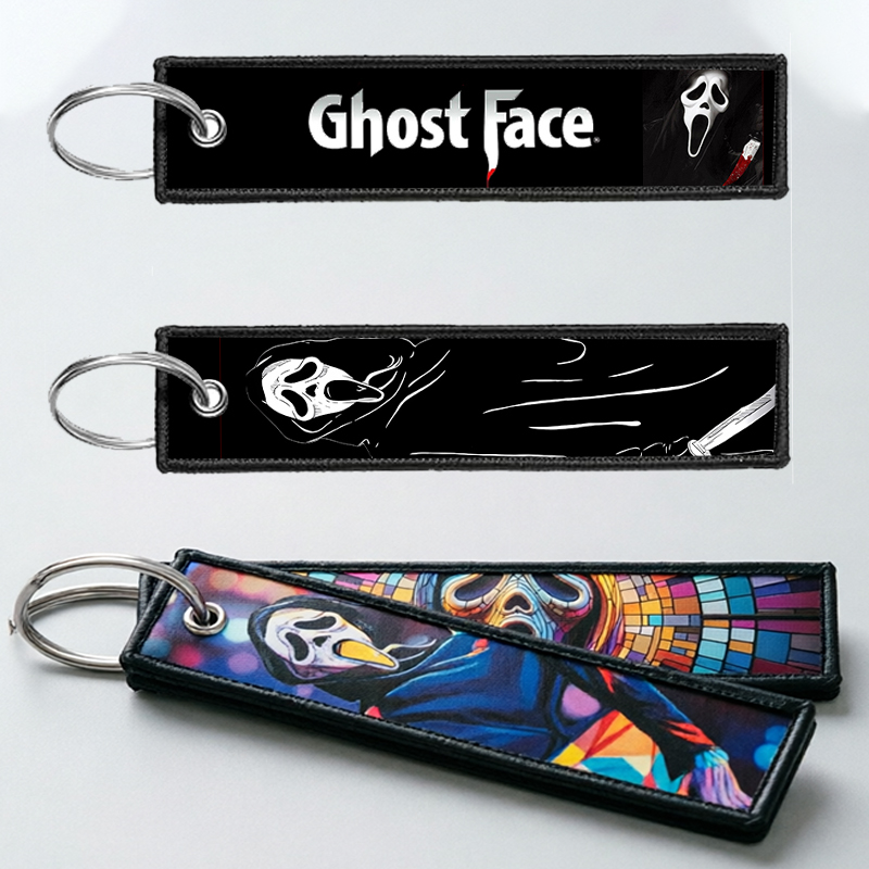 Embroidery Keychain - GHOST FACE Key Chain for Men