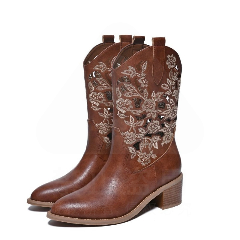 Embroidery Design - Retro Women Shoes Exquisite Genuine Leather