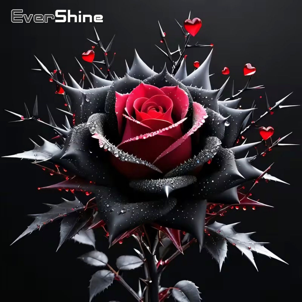 Embroidery Rose Stitch - Evershine Diamond Painting Rose Flower Mosaic