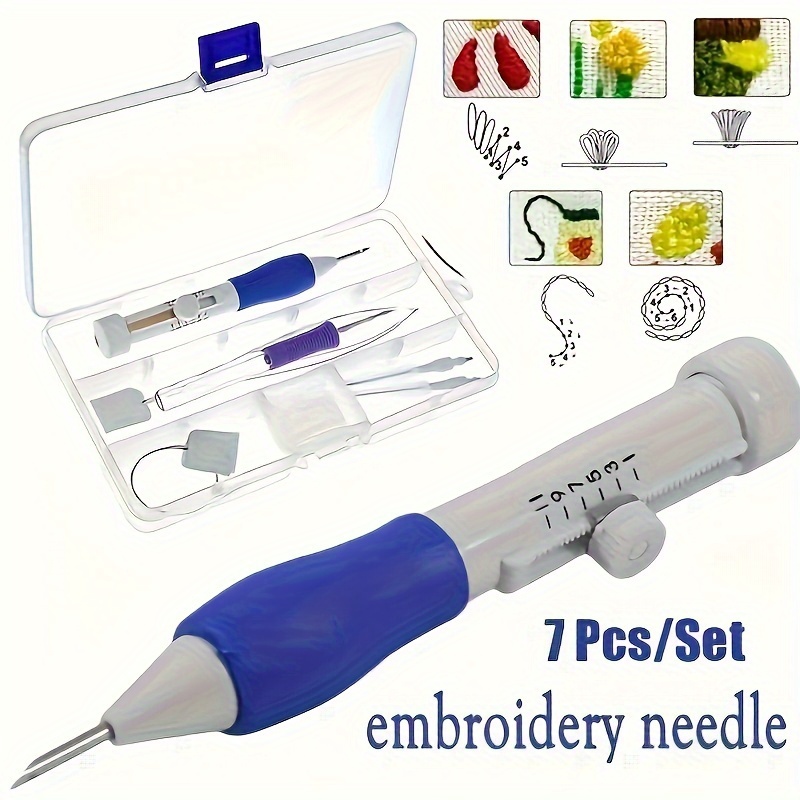 Embroidery Yarn - 7-Piece Embroidery Punch Needle Sewing Tool