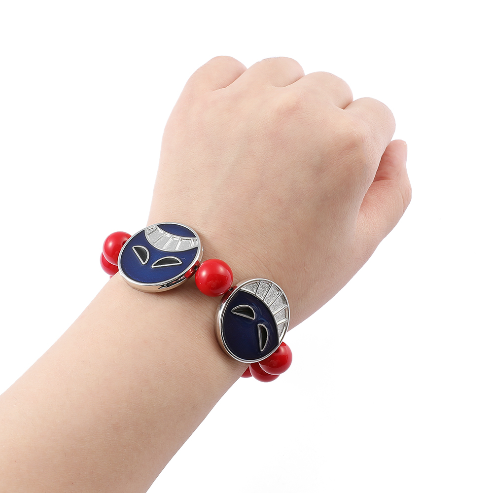 Anime Red Beads Face Bracelet  - Embroidery Illustration ulasan dan harga