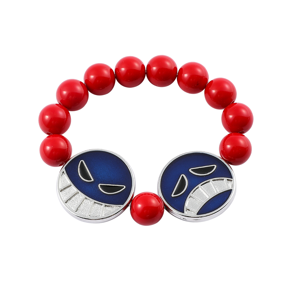 Anime Red Beads Face Bracelet  - Embroidery Illustration ulasan dan harga