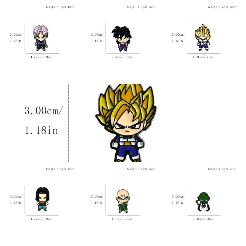 7pcs Set Cute Manga Brooches f - Embroidery Wallpaper ulasan dan harga