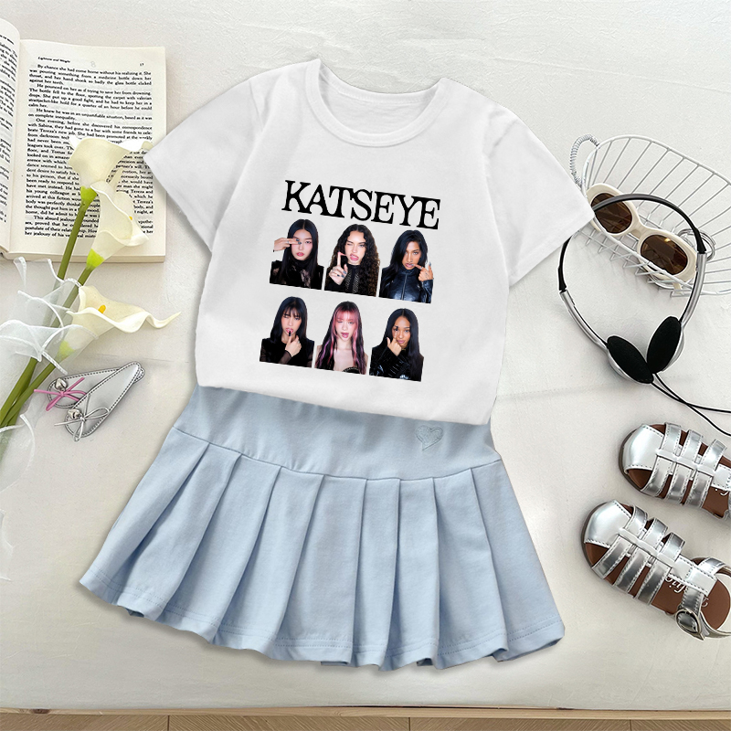 Fashion K POP K-KATSEYE T-shir - Embroidery Abaya ulasan dan harga