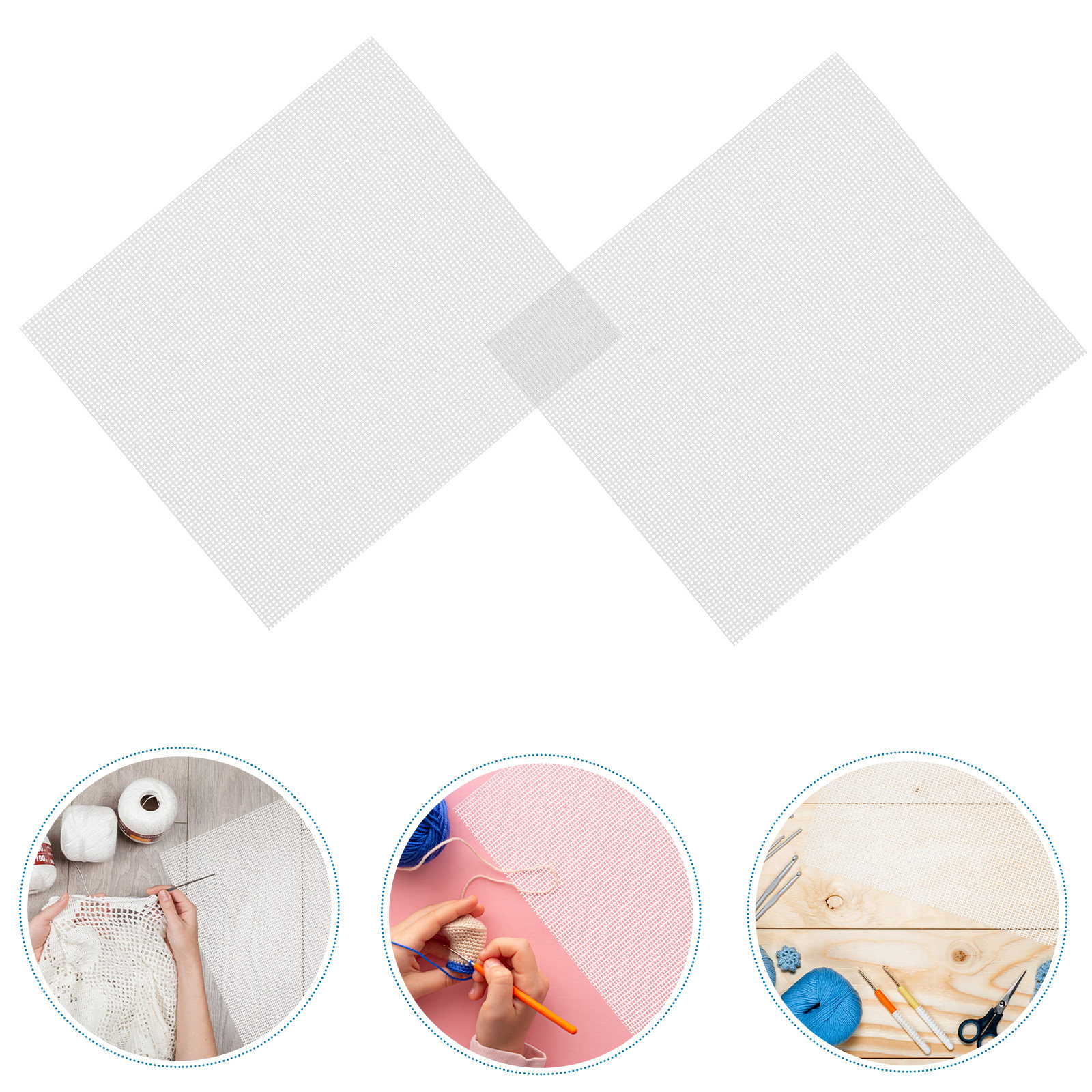 4Pcs Plastic Canvas Mesh Sheet - Embroidery Yarn ulasan dan harga