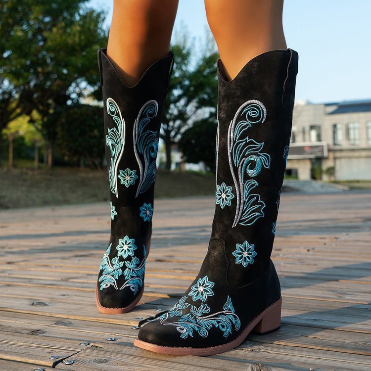 Retro Women Boot Fashion Women - Embroidery Design ulasan dan harga
