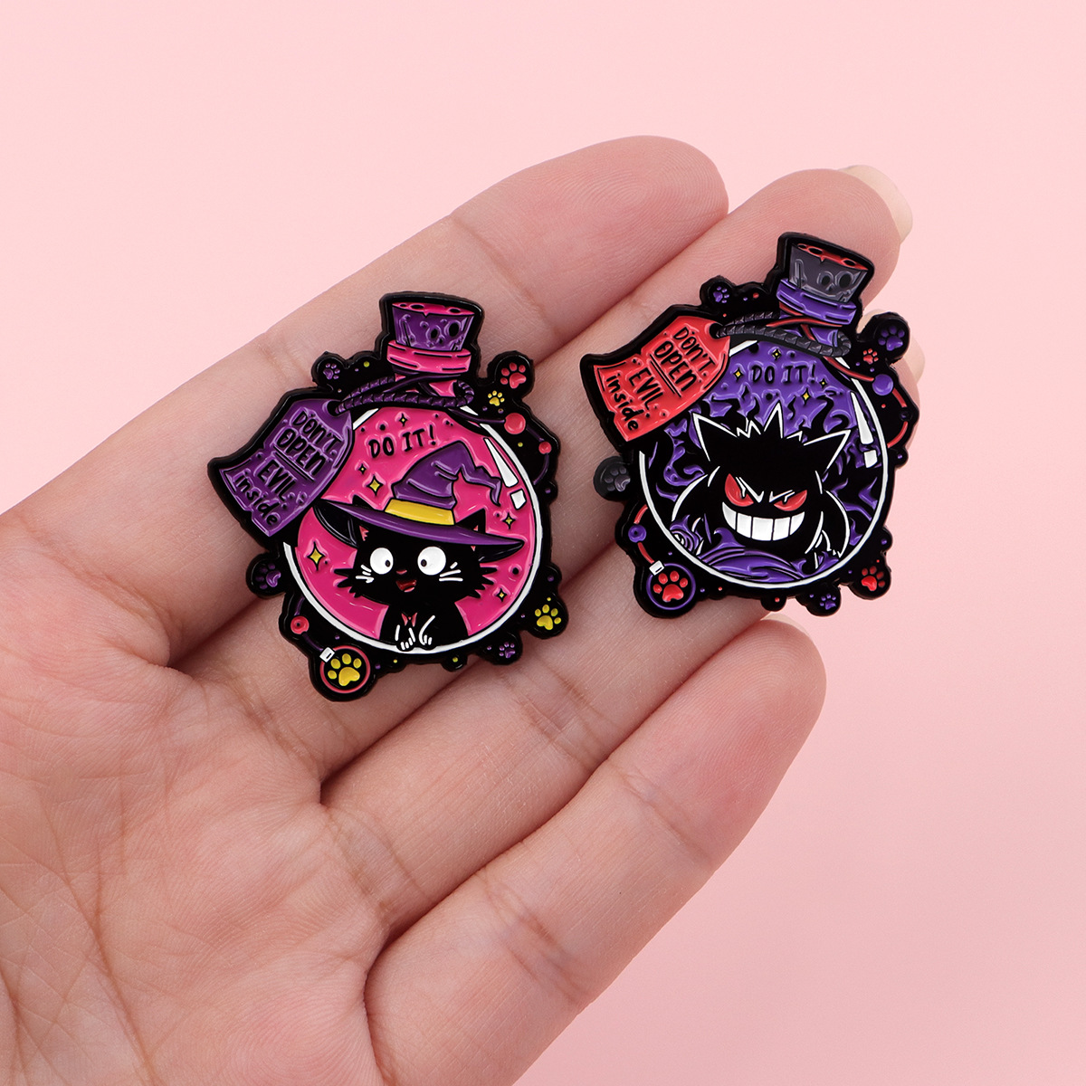 Black Cat Magic Bottle Cartoon - Embroidery Wallpaper ulasan dan harga