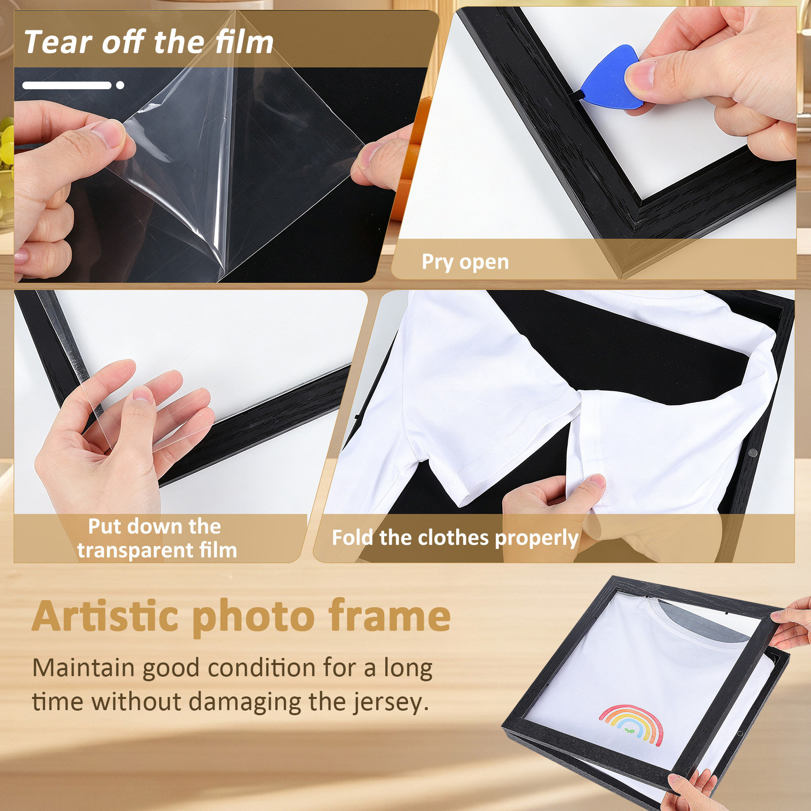 Clear Shadow Case Jersey Photo - Frame Display Wood ulasan dan harga