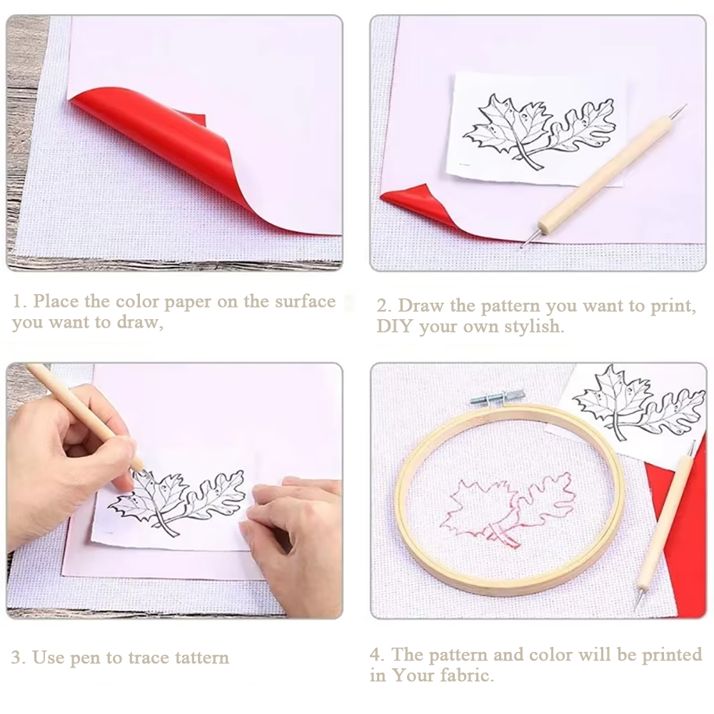 10pcs/set Embroidery Transfer  - Embroidery Sheet ulasan dan harga