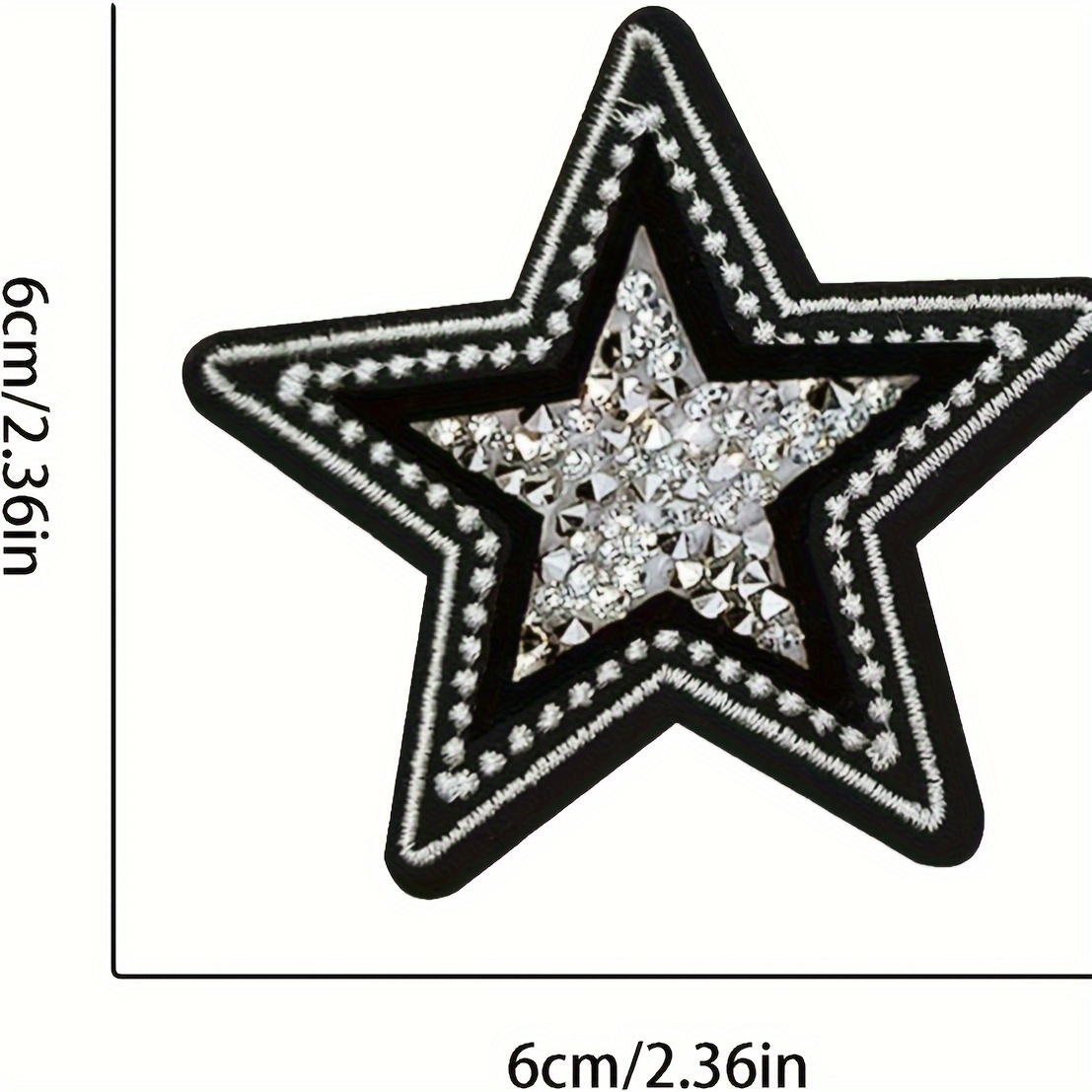 5 PCS Black and White Twinkle  - Embroidery Jacket Jeans ulasan dan harga