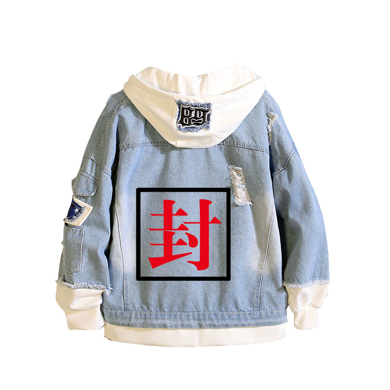 Toilet-Bound Hanako-kun Demin  - Embroidery Jacket Jeans ulasan dan harga