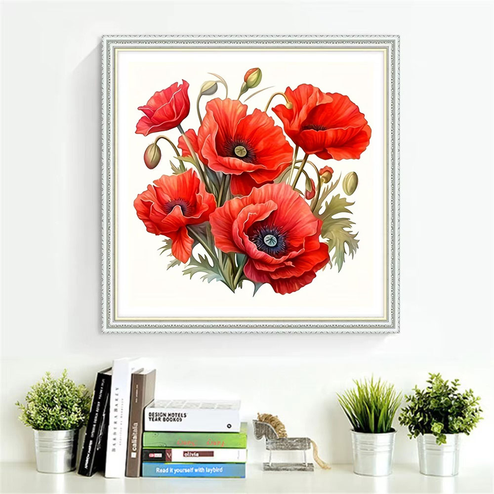 HUACAN Cross Stitch Flower Ros - Embroidery Rose Stitch ulasan dan harga
