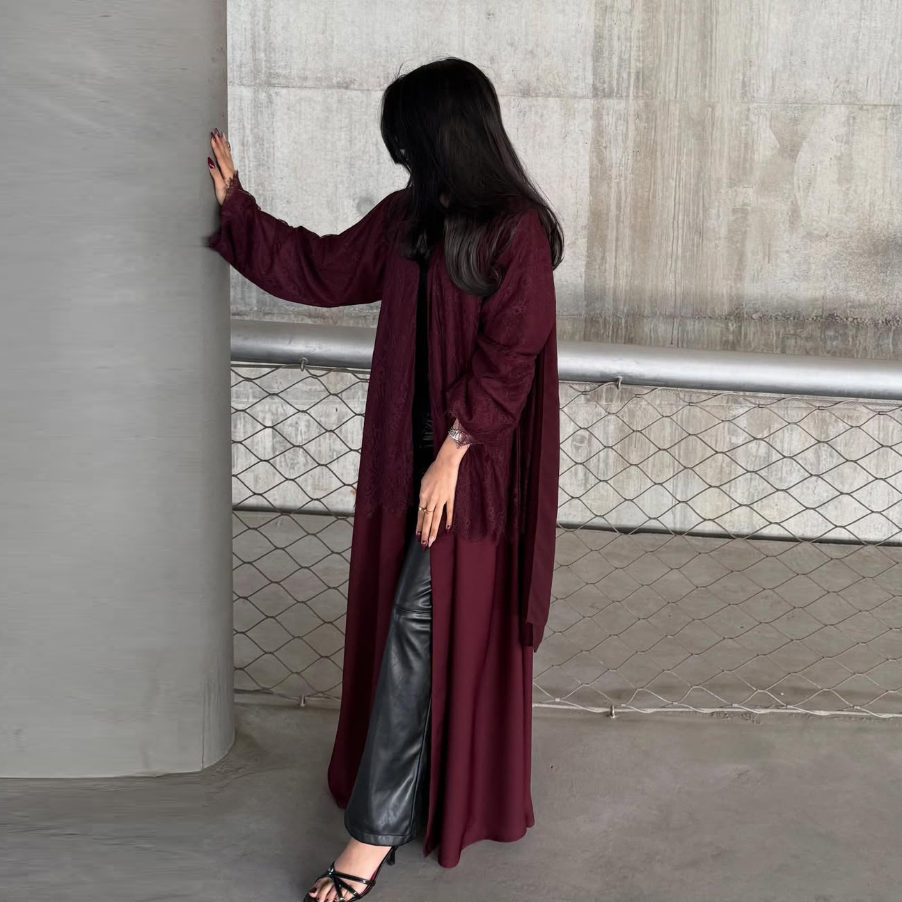 Cardigan Women Eid Abaya Party - Embroidery Abaya ulasan dan harga