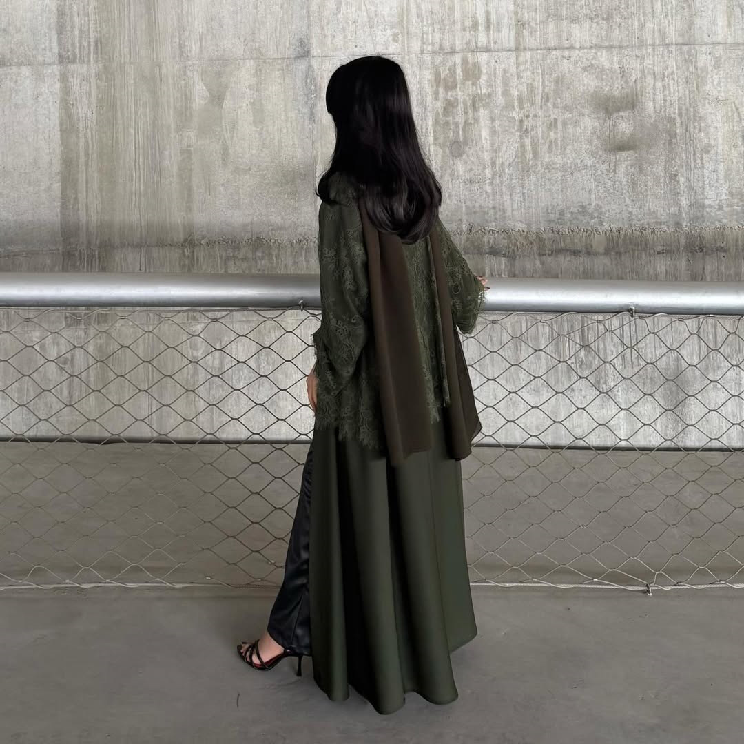 Cardigan Women Eid Abaya Party - Embroidery Abaya ulasan dan harga