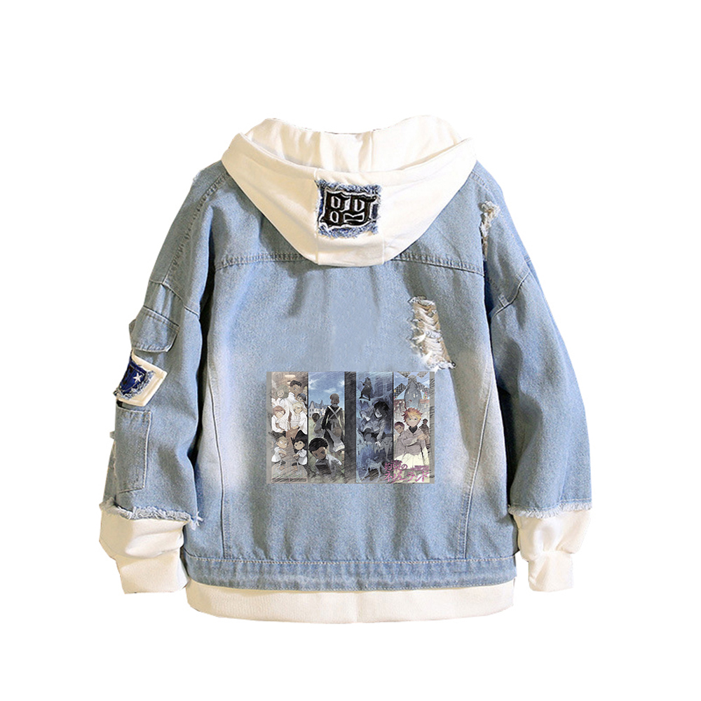 The Promised Neverland Anime J - Embroidery Jacket Jeans ulasan dan harga