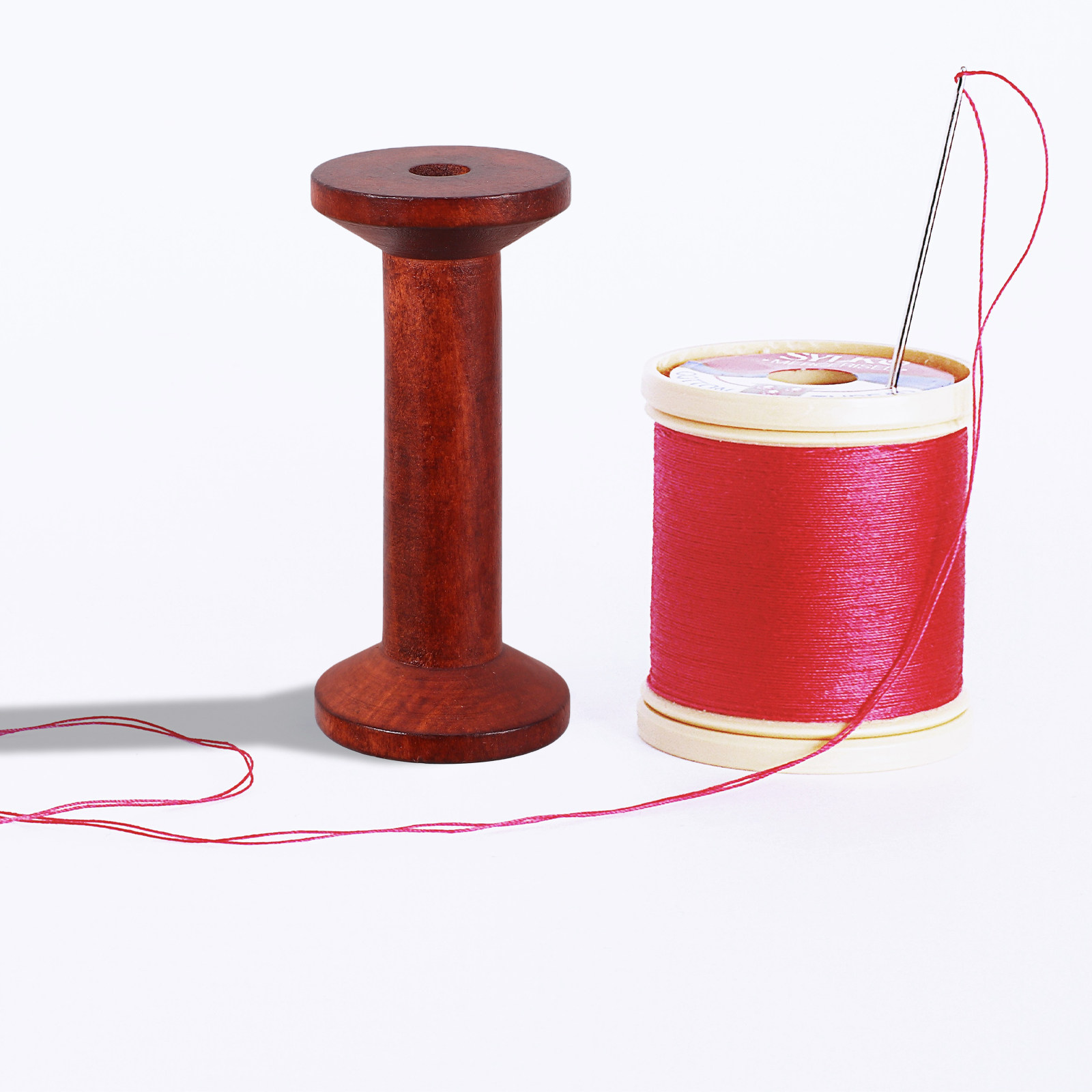 6Pcs Smooth Wood Thread Spools - Embroidery Yarn ulasan dan harga