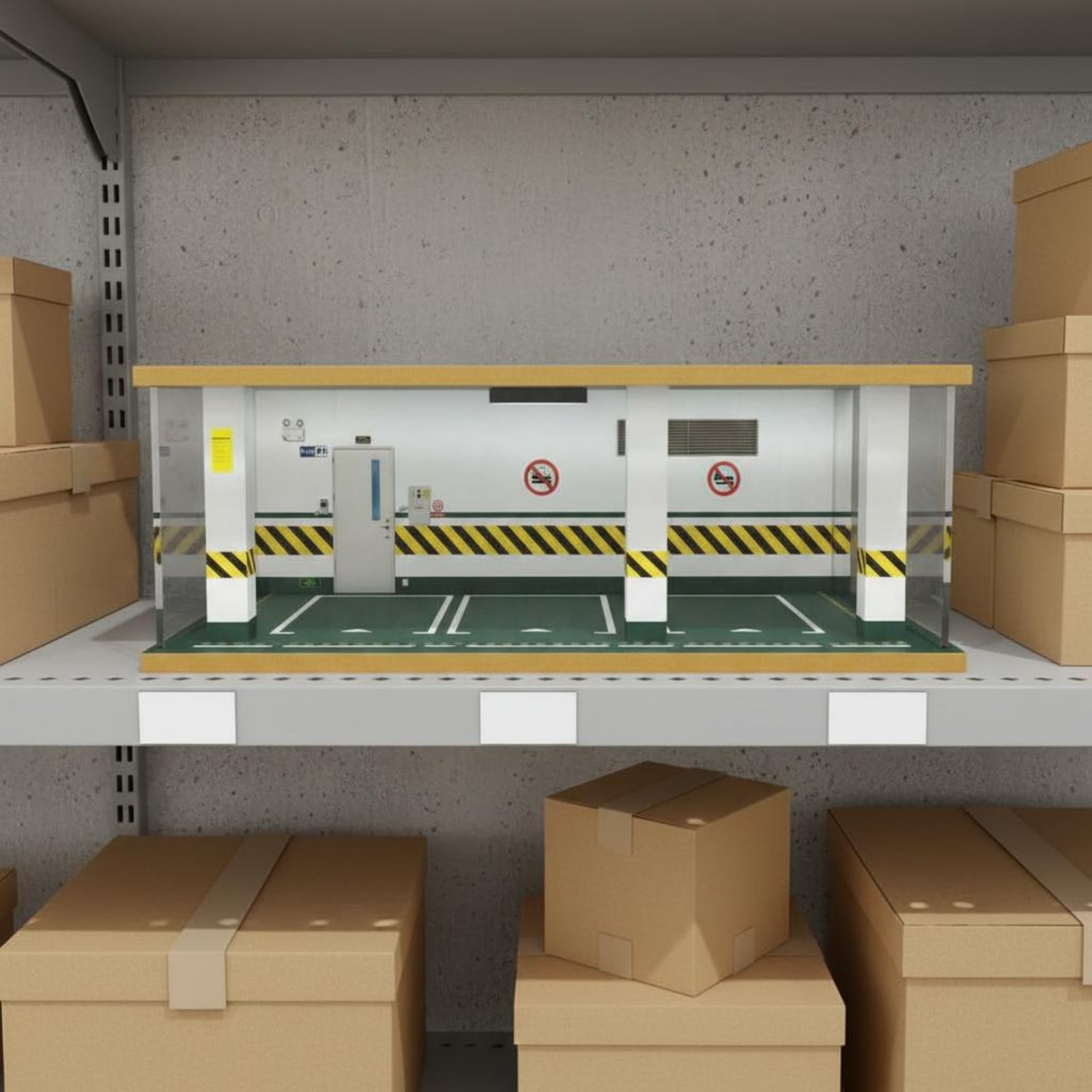 1:24 Scale Parking Garage Wood - Frame Display Wood ulasan dan harga