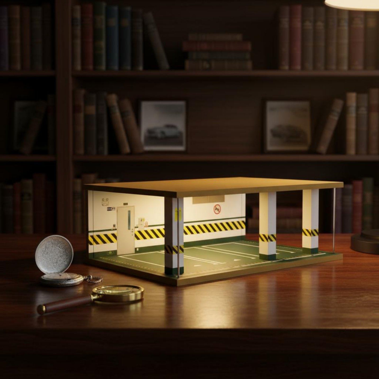 1:24 Scale Parking Garage Wood - Frame Display Wood ulasan dan harga