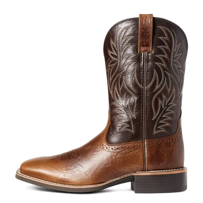 Men High Boots Embroidery Retr - Embroidery Yarn ulasan dan harga