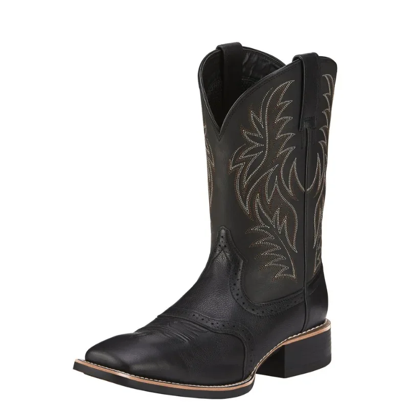 Men High Boots Embroidery Retr - Embroidery Yarn ulasan dan harga