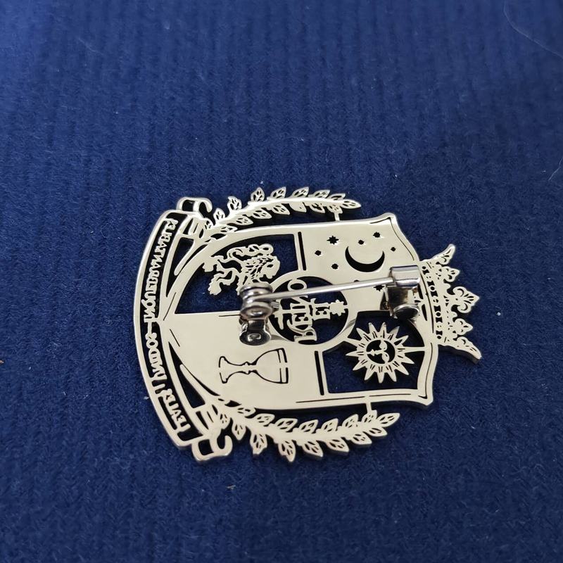 Custom Stainless Steel Logo Br - Embroidery Illustration ulasan dan harga