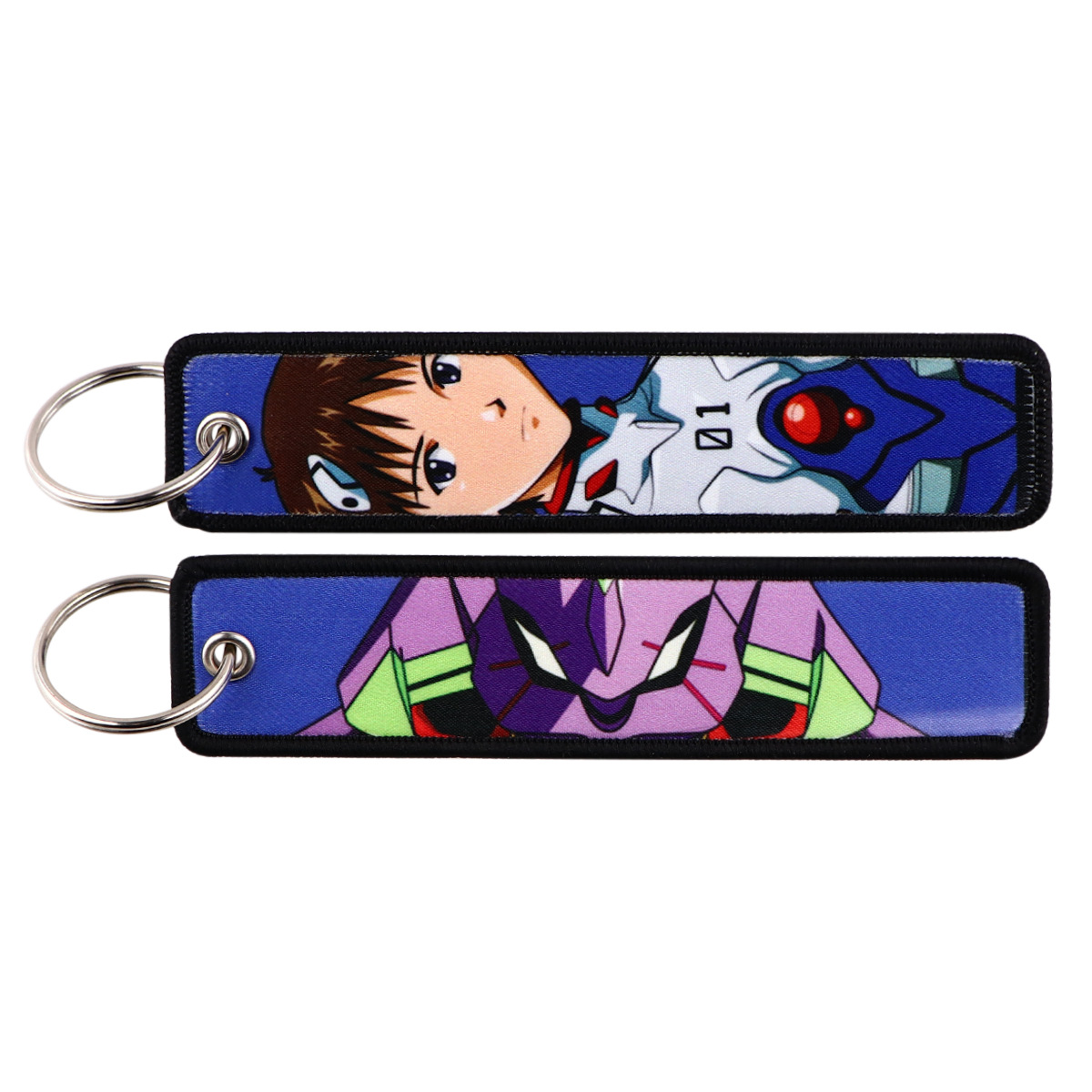 Anime EVA Embroidery Key Fobs  - Embroidery Keychain ulasan dan harga