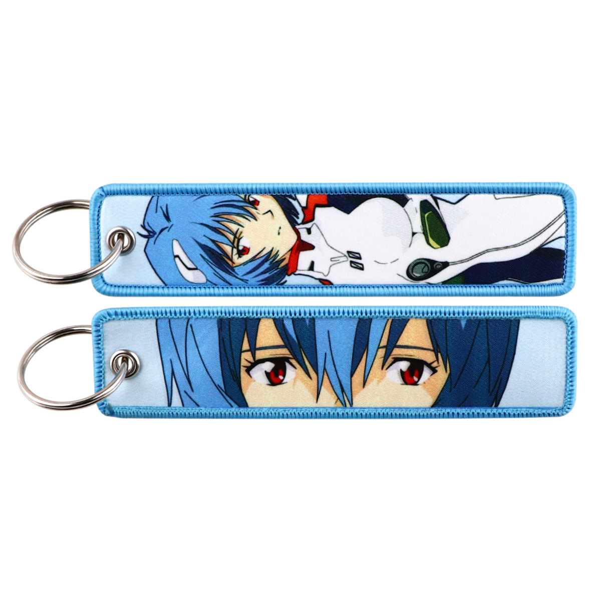 Anime EVA Embroidery Key Fobs  - Embroidery Keychain ulasan dan harga