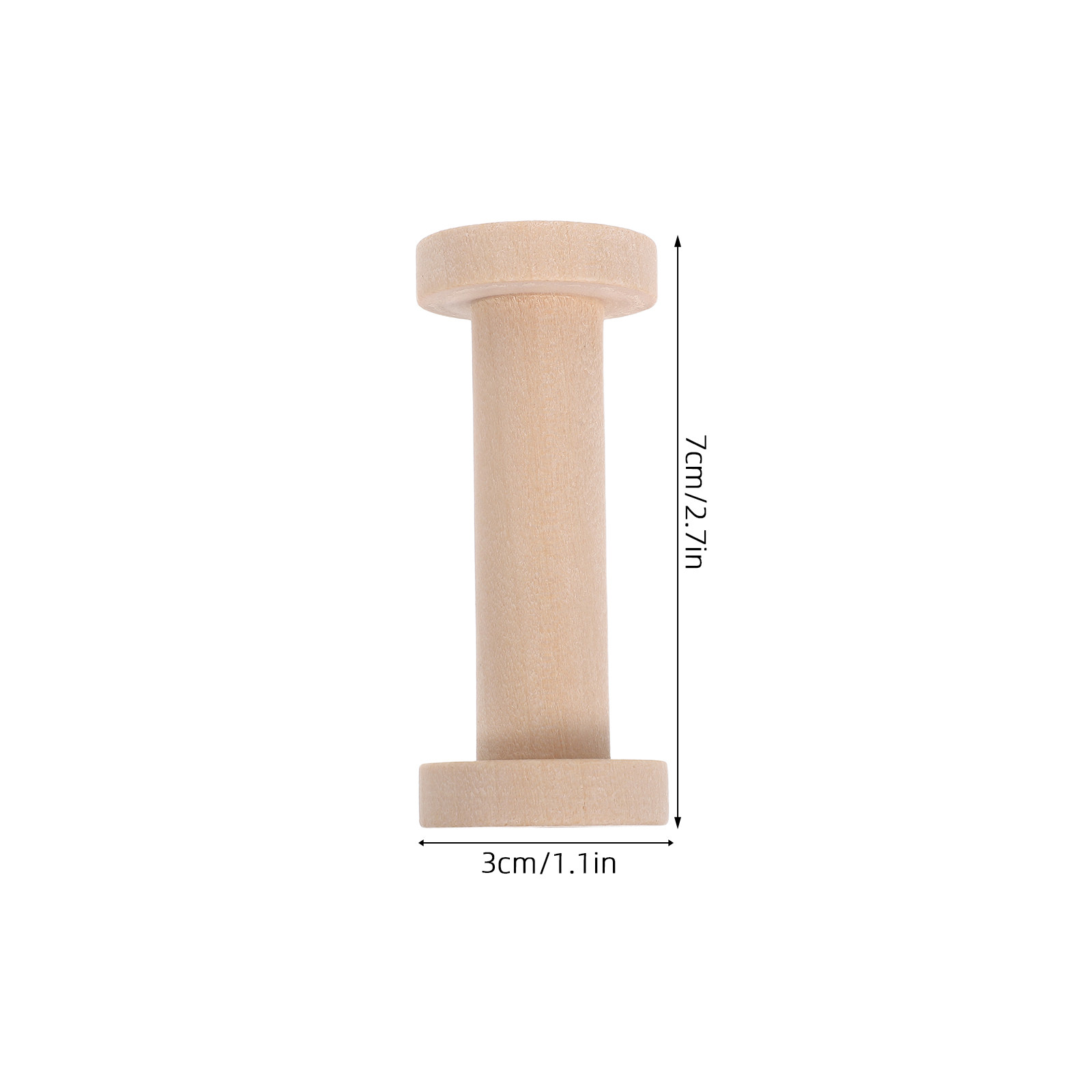 15Pcs Wooden Spools Natural Wo - Embroidery Yarn ulasan dan harga
