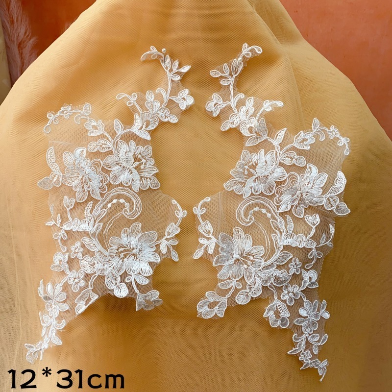 2 Pieces/4 Pieces, Exquisite W - Embroidery White Dress ulasan dan harga