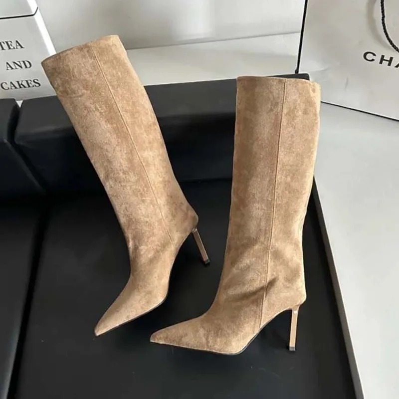 Luxury Women Long Boots Fashio - Embroidery Design ulasan dan harga