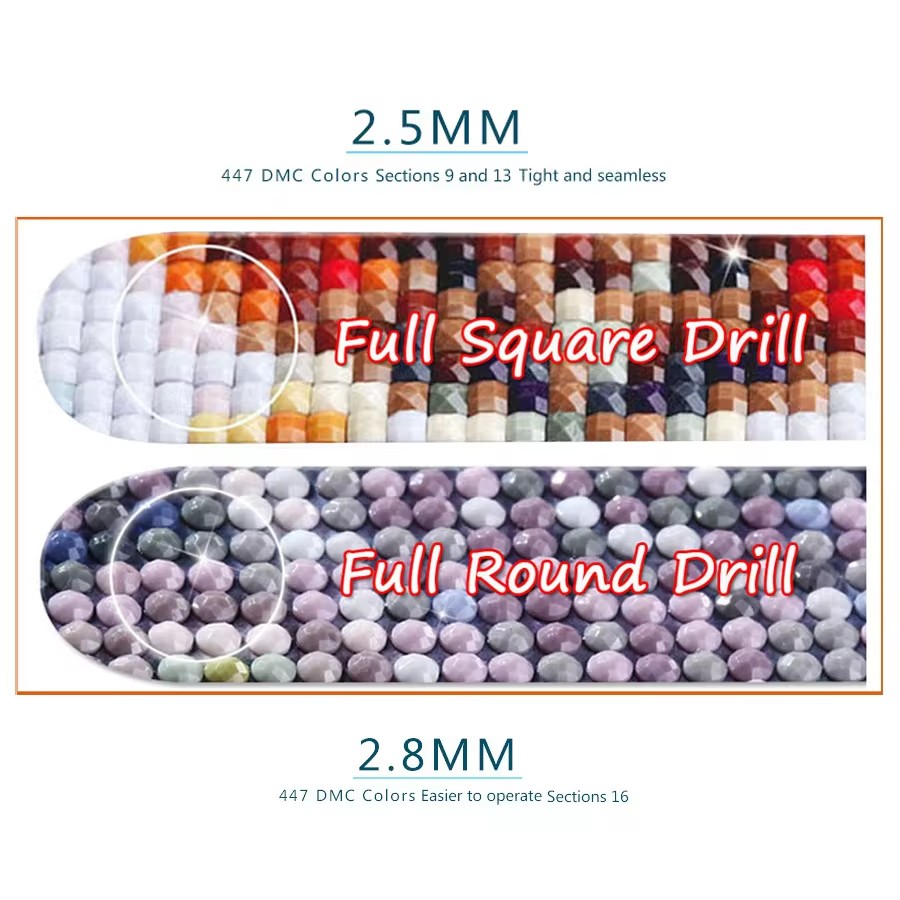 Diy Diamond Embroidery Abstrac - Embroidery Rose Stitch ulasan dan harga