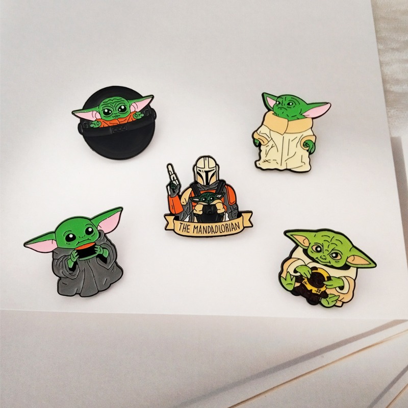 5pcs Cute cartoon Yoda badge s - Embroidery Wallpaper ulasan dan harga
