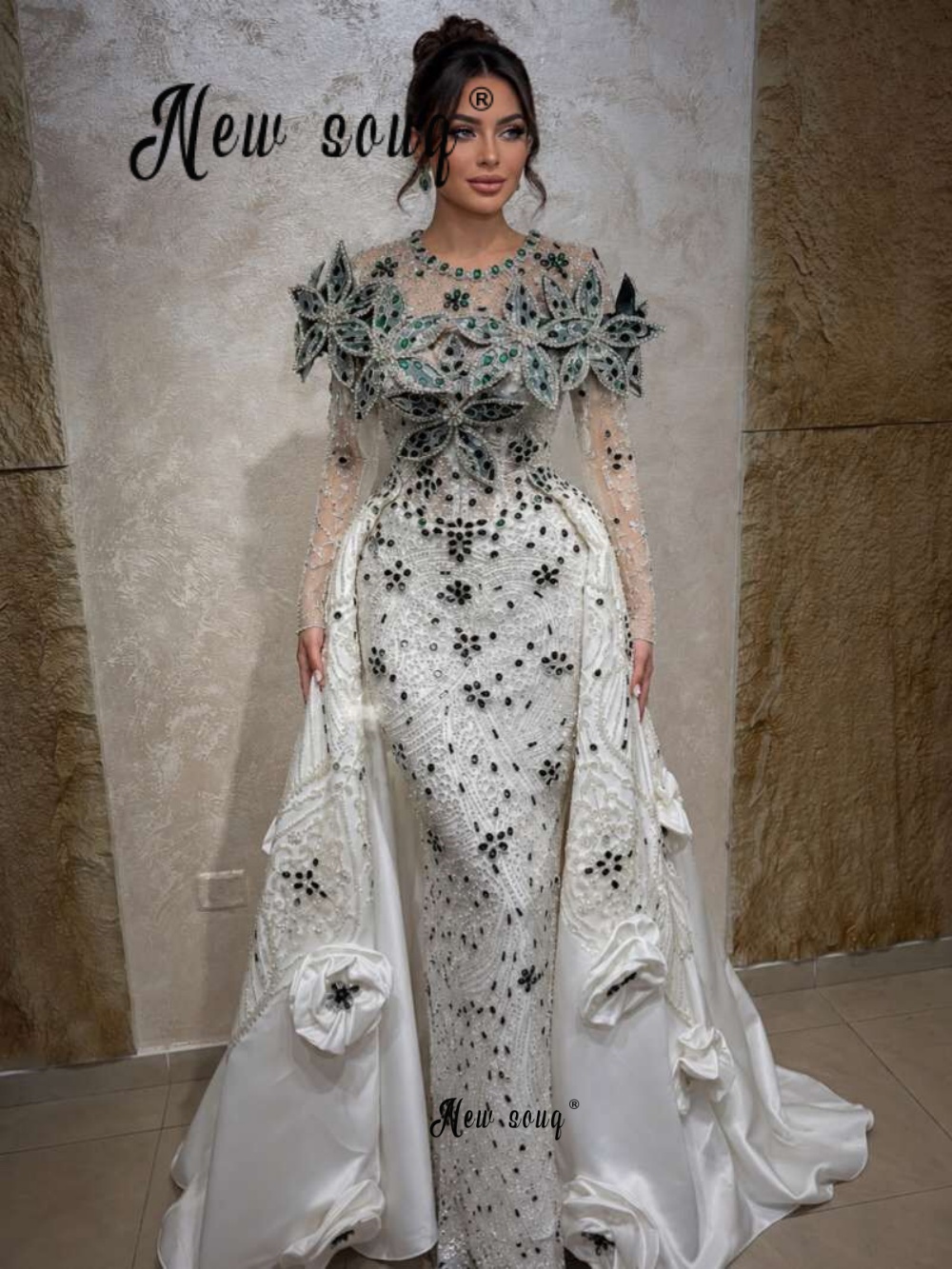 Luxurious Embroidery White Pro - Embroidery White Dress ulasan dan harga