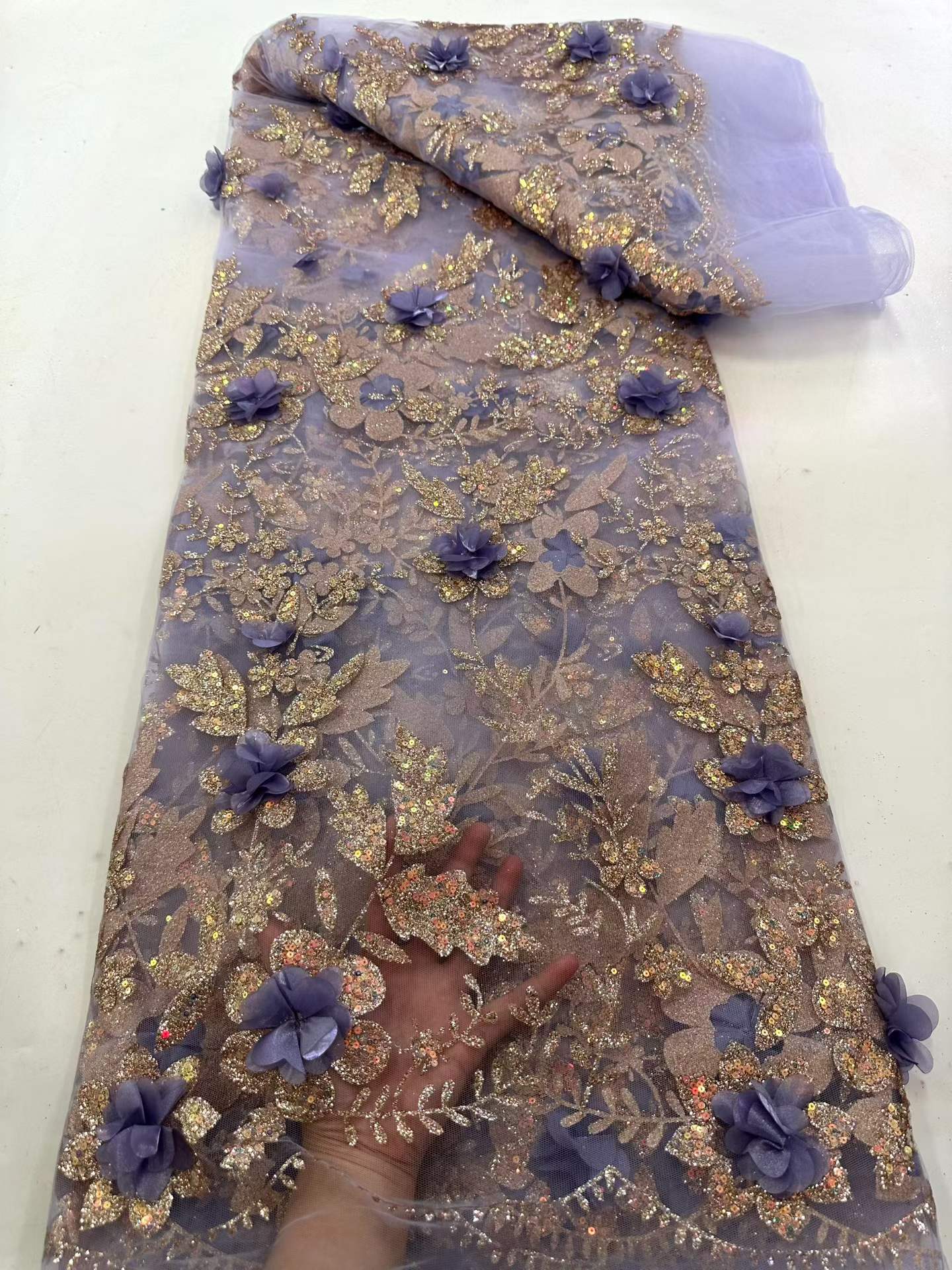 African Lace Fabric Embroidere - Embroidery Abaya ulasan dan harga