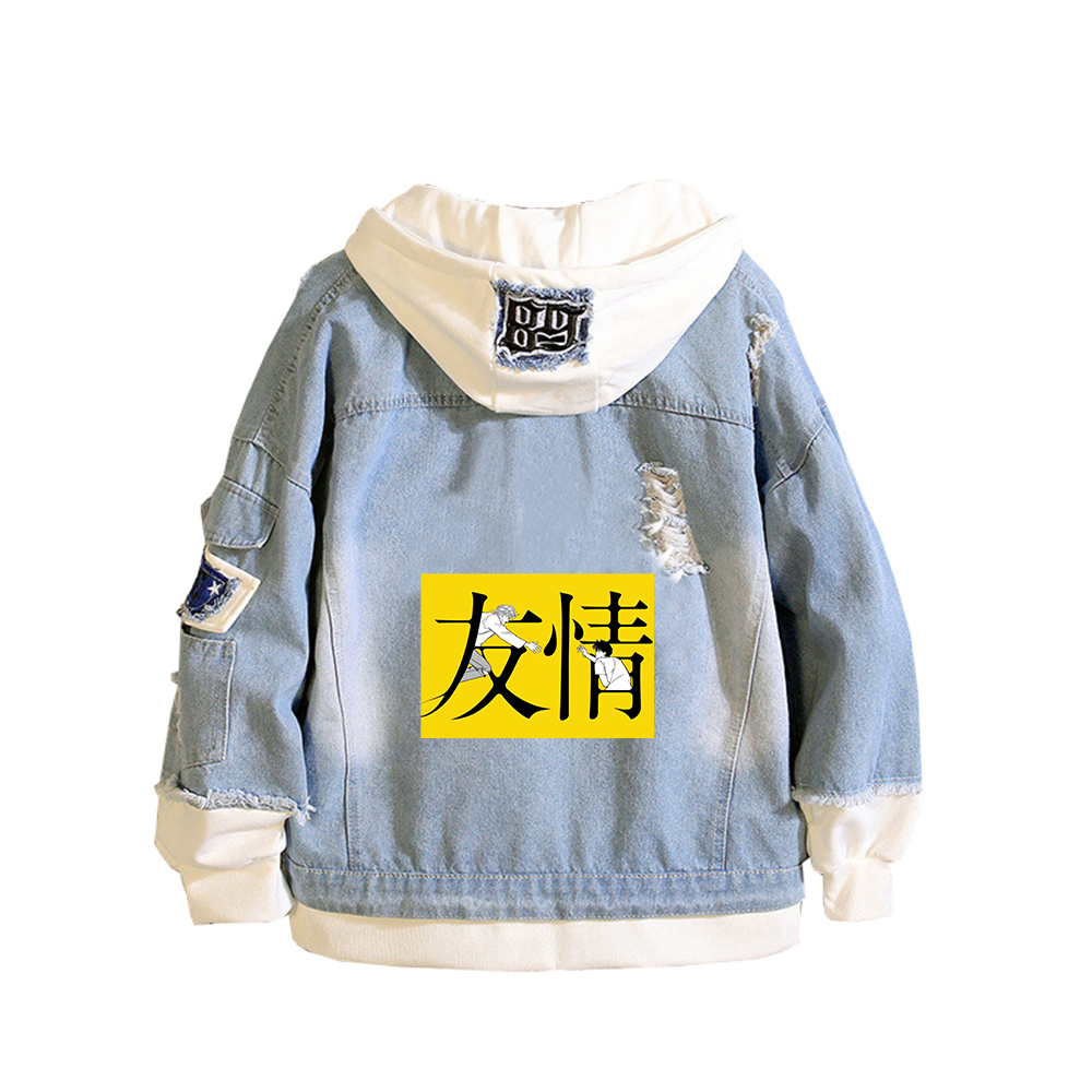 BANANA FISH Demin Jacket Anime - Embroidery Jacket Jeans ulasan dan harga
