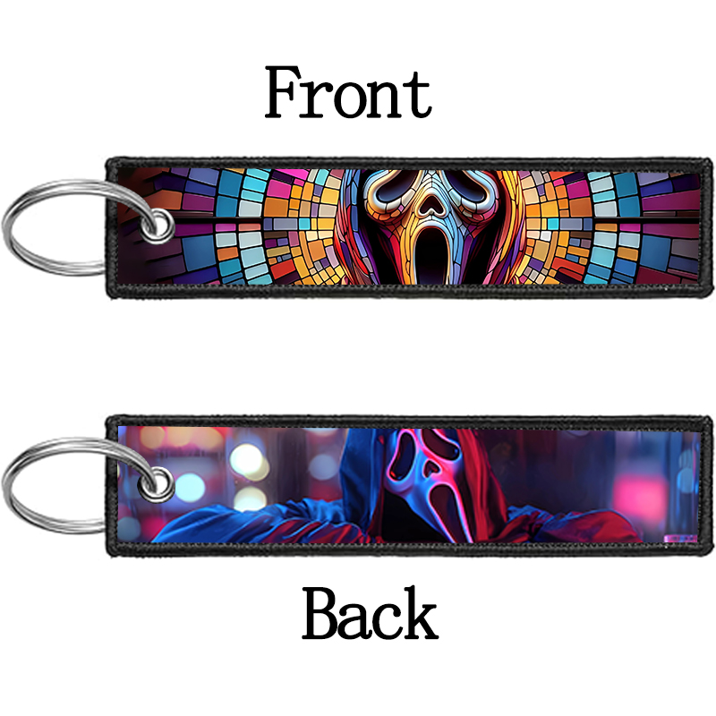 GHOST FACE Key Chain for Men W - Embroidery Keychain ulasan dan harga