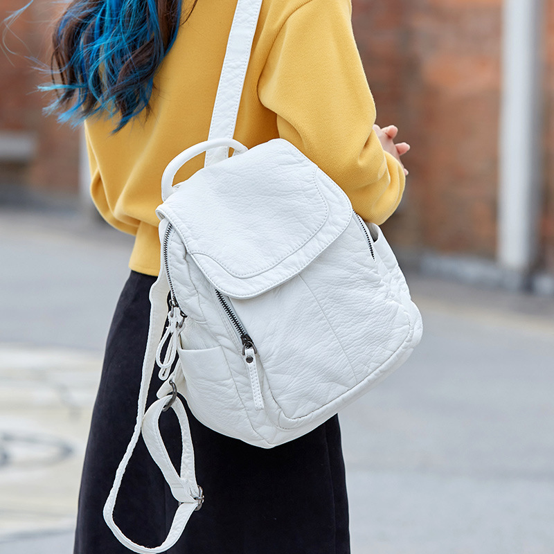 Women's Backpack White Washed  - Embroidery Kit Pouch ulasan dan harga