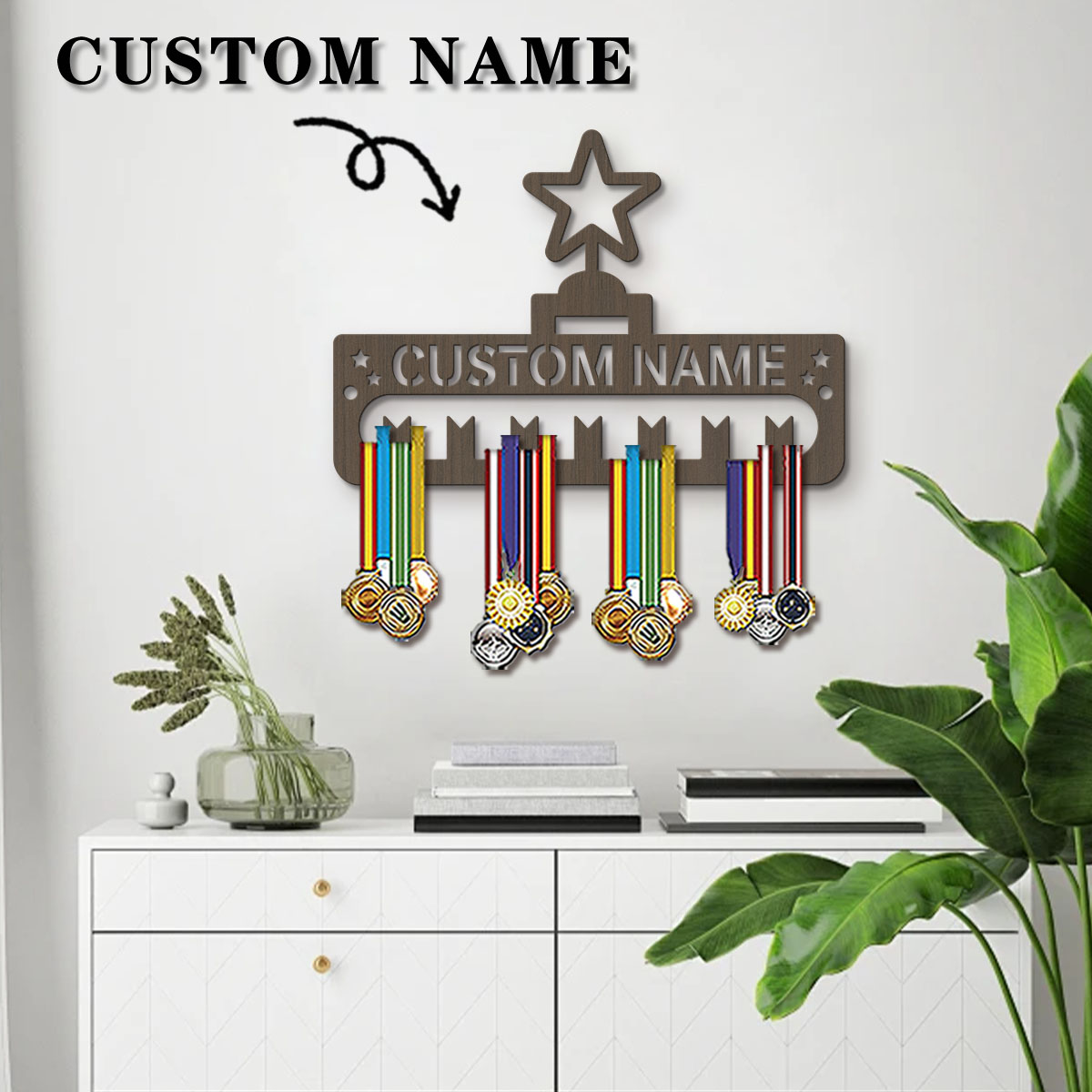 1pc Custom Modern Style Cartoo - Frame Display Wood ulasan dan harga