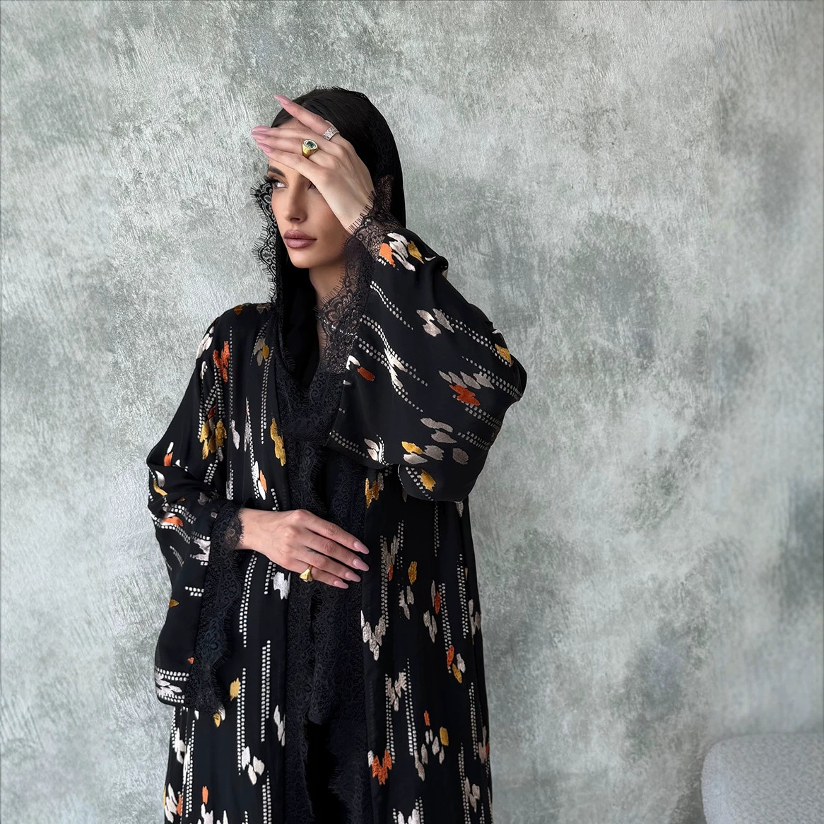 Eid Women Dress Hijab 2 Piece  - Embroidery Abaya ulasan dan harga
