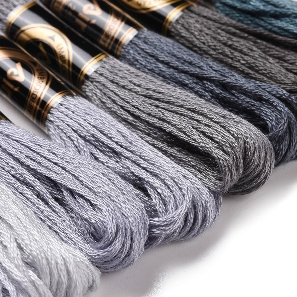 8 Skeins 70 Yards Grey Friends - Embroidery Yarn ulasan dan harga