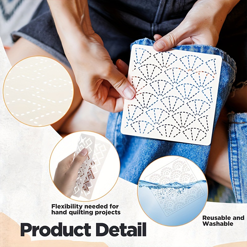 30Pcs Embroidery Templates DIY - Embroidery Yarn ulasan dan harga
