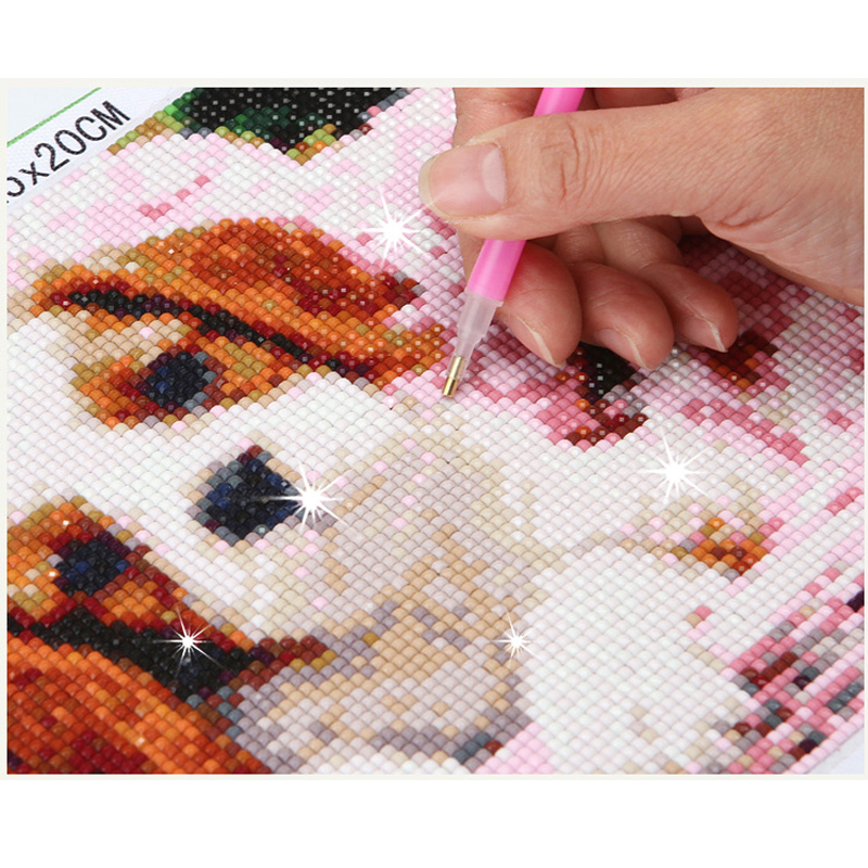 DIY Full Square Diamond Painti - Embroidery Rose Stitch ulasan dan harga