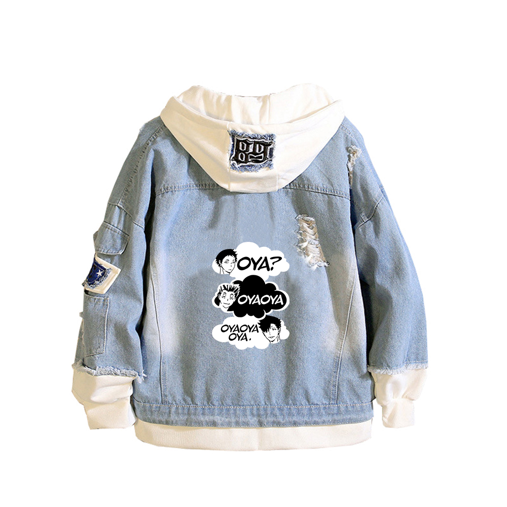 Haikyuu Karasuno VBC Print Wom - Embroidery Jacket Jeans ulasan dan harga