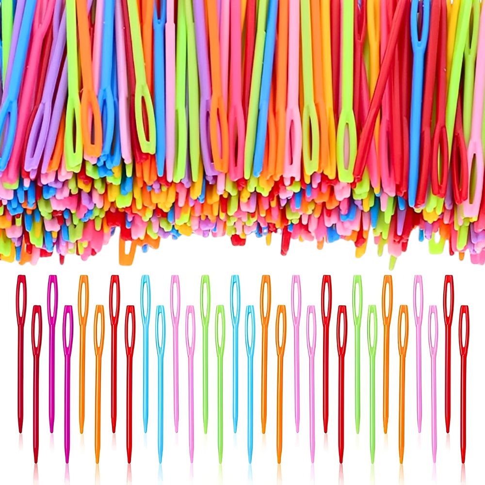 50/150pcs 7cm Random Blunt Tip - Embroidery Yarn ulasan dan harga