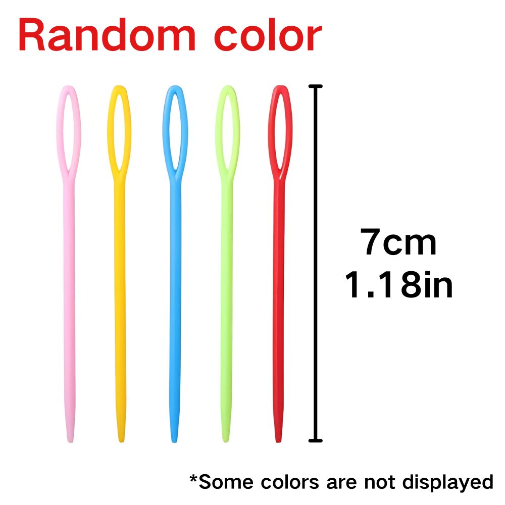 50/150pcs 7cm Random Blunt Tip - Embroidery Yarn ulasan dan harga