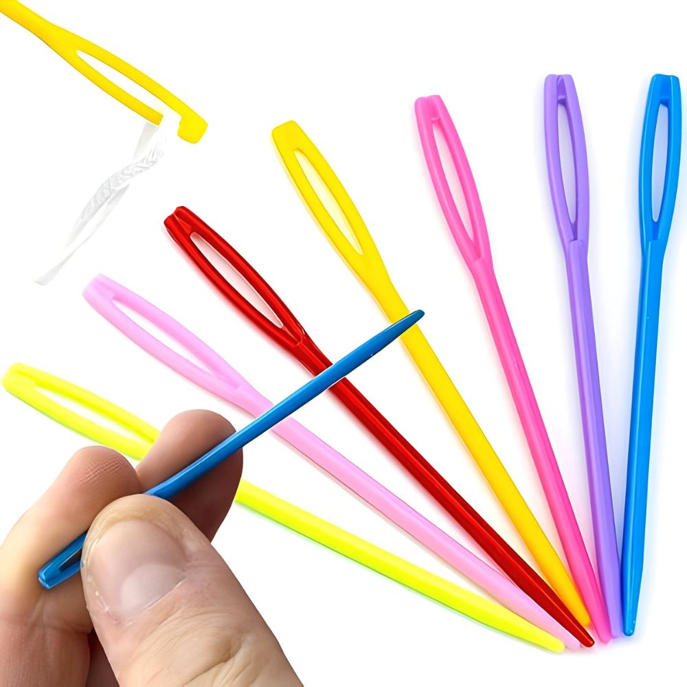 50/150pcs 7cm Random Blunt Tip - Embroidery Yarn ulasan dan harga